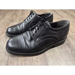 Bill Blass Ethan Men's Black Leather Oxford Dress Shoes Size 9.5 Made in Italy